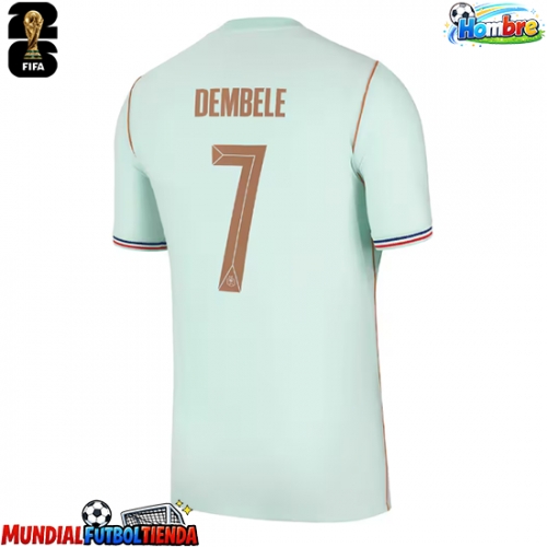 Camiseta Francia Ousmane Dembele #7 Segunda Equipación Replica Mundial 2026 mangas cortas